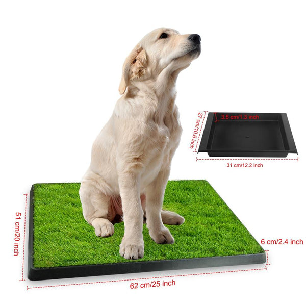 Dog Potty Training Artificial Grass Pad Pet Cat Toilet Trainer Mat Tray Turf Small Medium Dogs