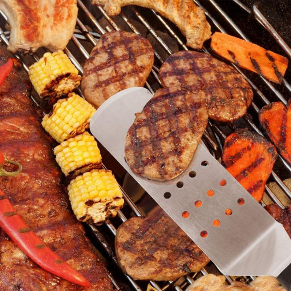 7Pcs Griddle Accessories Kit Stainless Steel BBQ Grilling Utensil Tools Barbecue Set