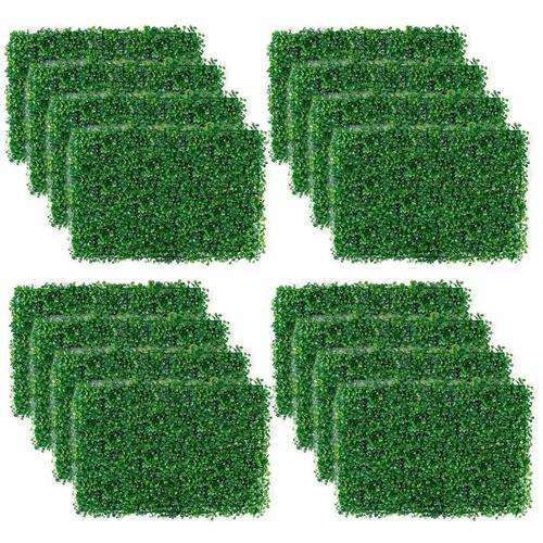 12Pcs Artificial Boxwood Topiary Hedge Plant Grass Backdrop Fence Privacy Screen Grass Wall Decoration For Balcony Garden Fence