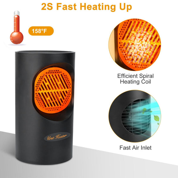 300W Mini Heating Unit Portable Electric Small Heater Fan Portable Floor Desktop