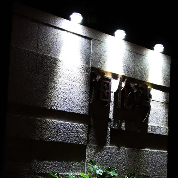 2 Pack Solar Powered Lights Outdoor Dusk to Dawn Sensor Security Lamps Wall Fence Yard