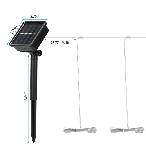 Solar String Lights for Umbrella Outdoor Parasol Waterproof 104 LED Warm White