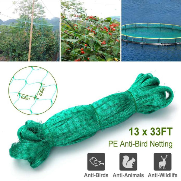 13x33ft Garden Anti Bird Animal Netting for Plants Fruits Tree Vegetables Protection Netting Net