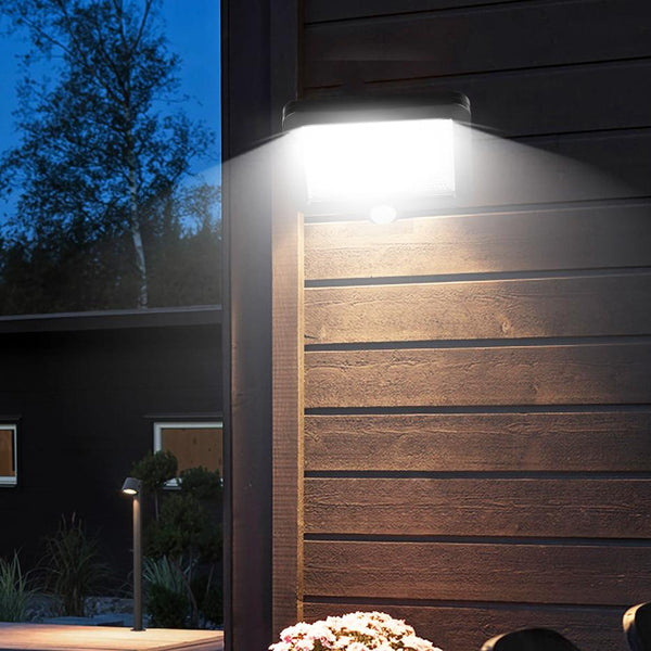 Solar Powered Wall Lights Outdoor 100 LED Motion Sensor Lamp Dusk To Dawn Sensor