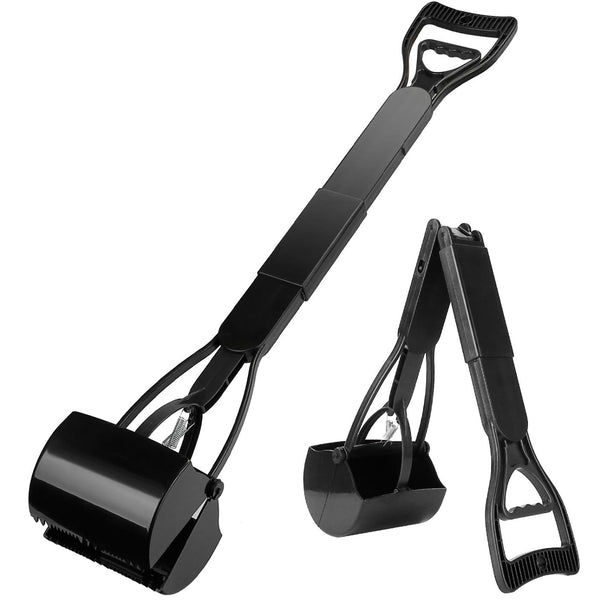 Pet Pooper Scooper Foldable Long Handle Dog Poop Waste Pick Up Rake Grabber Arm