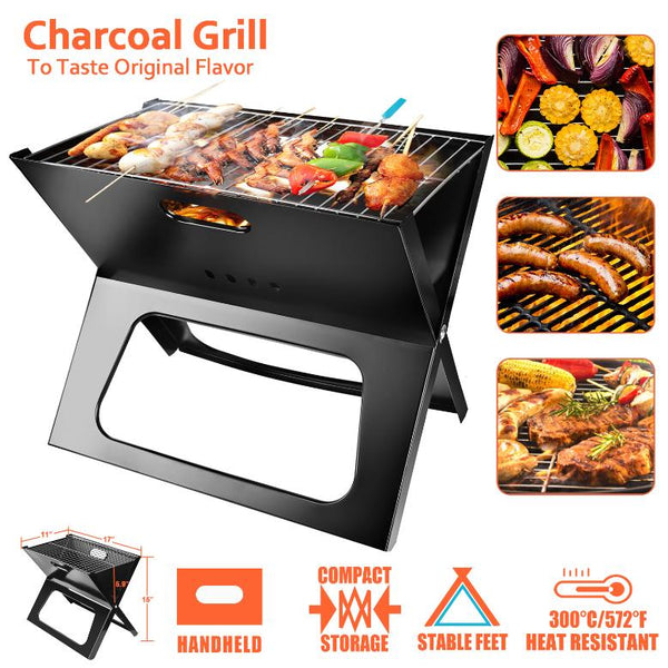 Portable BBQ Barbecue Grill Foldable Charcoal Grill Camping Garden Outdoor Travel