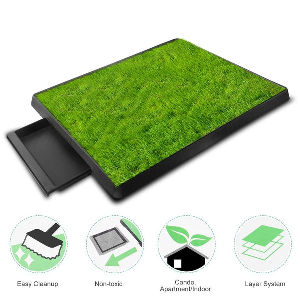 Dog Potty Training Artificial Grass Pad Pet Cat Toilet Trainer Mat Tray Turf Small Medium Dogs