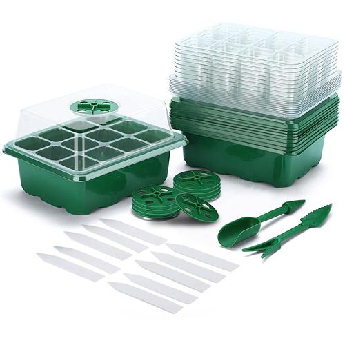 10Pcs Seed Starter Tray Kit Reusable Seeding Propagator Growing Germination Tray
