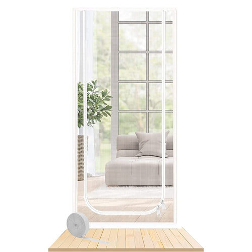 Mesh Door Screen Heavy Duty Pet Proof Scratch-Proof Double Sided Zipper
