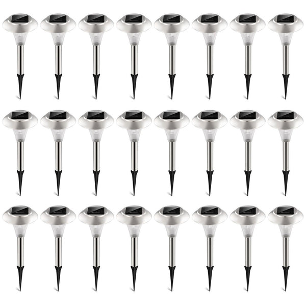 24 Pack Solar Garden Lights Outdoor Waterproof Solar Path Lights Lamps Driveway Walkway