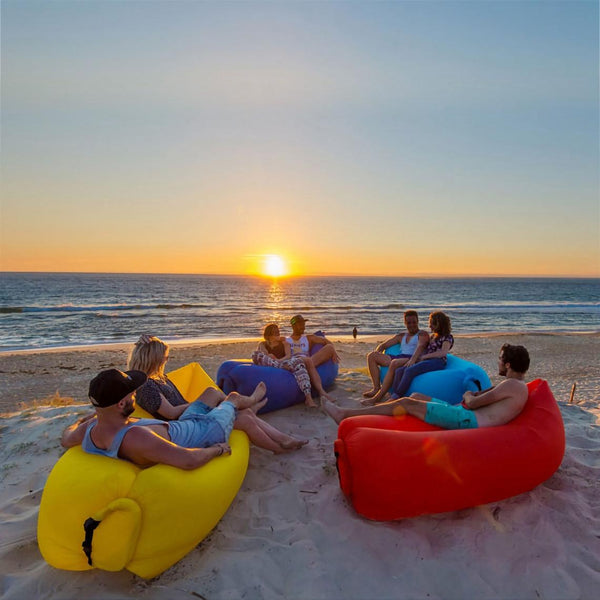 Inflatable Lounger Air Sofa Lazy Bed Sofa Portable Bag Water-Resistant Lake Beach Camping