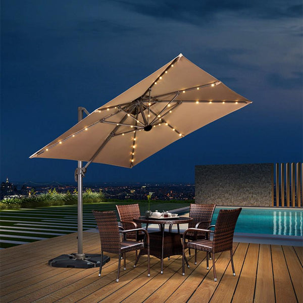 Solar String Lights for Umbrella Outdoor Parasol Waterproof 104 LED Warm White