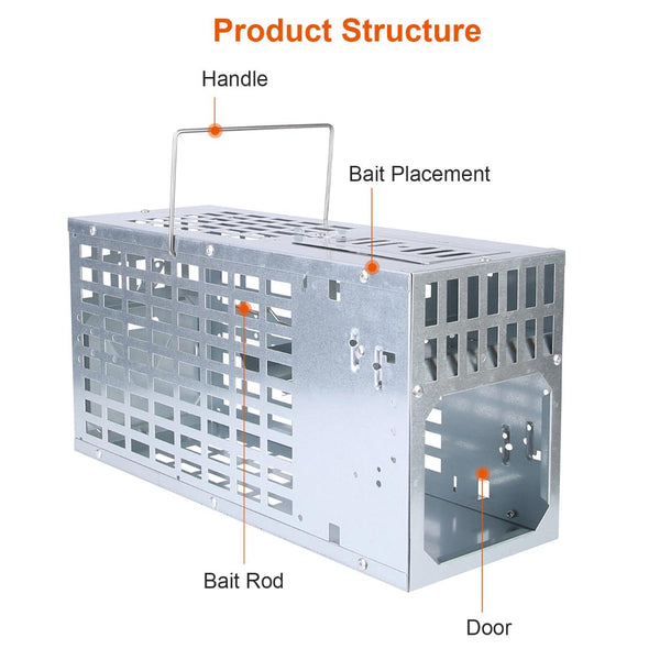 Humane Live Mouse Trap Reusable Metal Rat Small Rodent Cage Catch Release No Kill