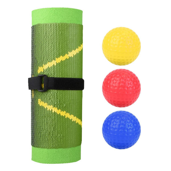 Golf Training Mat for Swing Path Feedback Practice Pad Portable Rolling Golf Training Aid