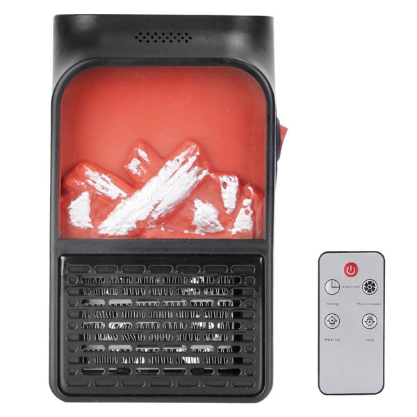 800W Plug-In Space Heater Wall Outlet Heater Rotatable Adjustable Temp