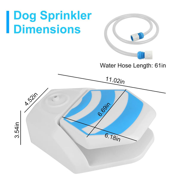 Outdoor Dog Water Fountain Dog Sprinkler Paw Push Drinking Step-on Hose System