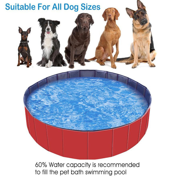 5FT Pet Swimming Pool PVC Kiddie Baby Dog Swim Pool Bathing Tub Playmat Kids Pools
