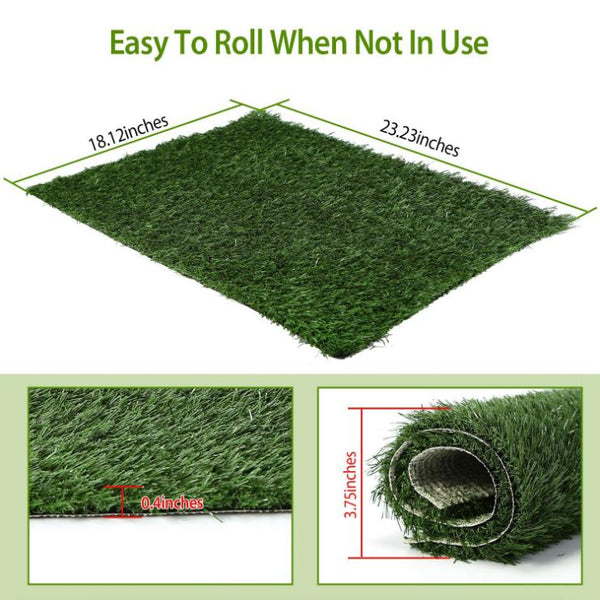 Grass Mat For Pet Potty Tray Dog Pee Grass Turf Pad Fast Drainage Easy Cleaning