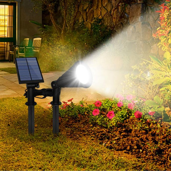 Solar Powered Spotlight Dusk To Dawn Light Wall Path Lawn Garden Lamp Waterproof