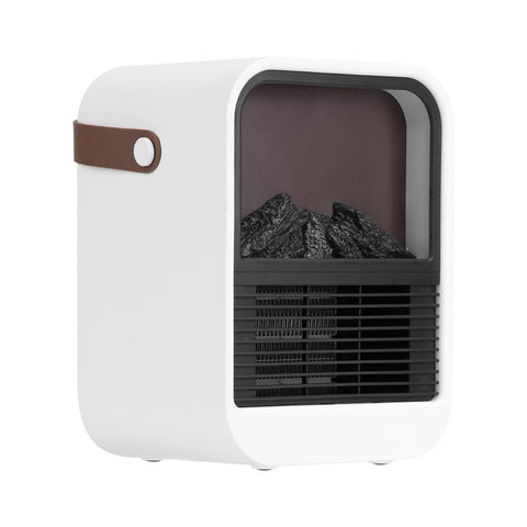 1500W Portable Electric Fireplace Heater 2 Gear Temperature Space Heater Realistic Burning Flame