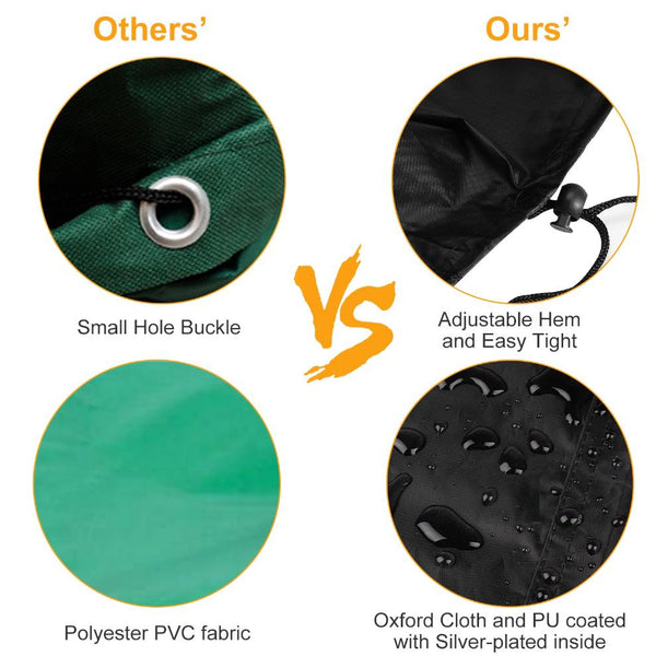 BBQ Grill Cover Weather Resistant Outdoor Barbeque UV Resistant Adjustable Straps 57-inch