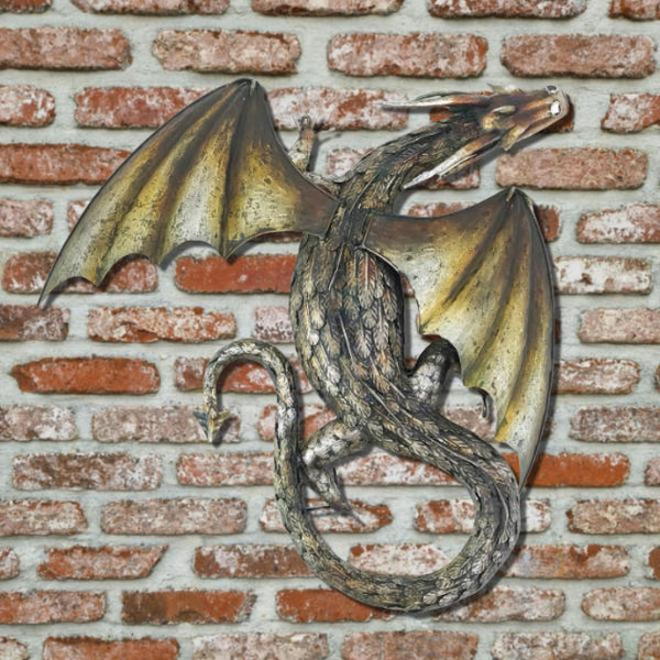 Metal Serpentine Dragon Wall Decoration