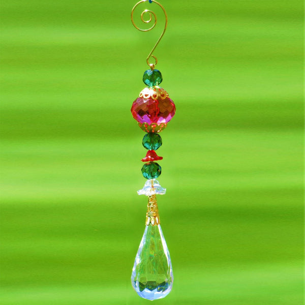 7" Long Acrylic Teardrop Ornament in 6 Assorted Colors
