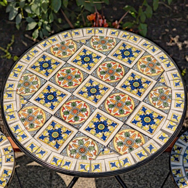 Boston Mosaic Bistro Table and Chairs Set
