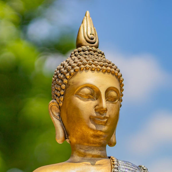 Meditative Polyresin Buddha Statue 15.75" Tall