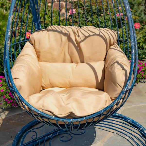 89" Tall One-Person Hanging Metal Egg Chair Hammock with Stand
