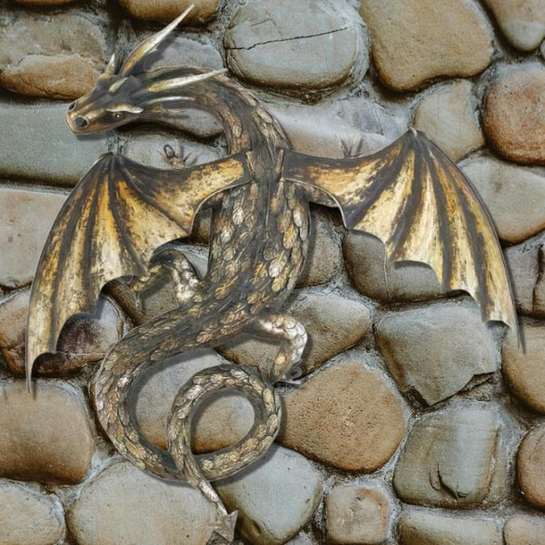 Metal Serpentine Dragon Wall Decoration