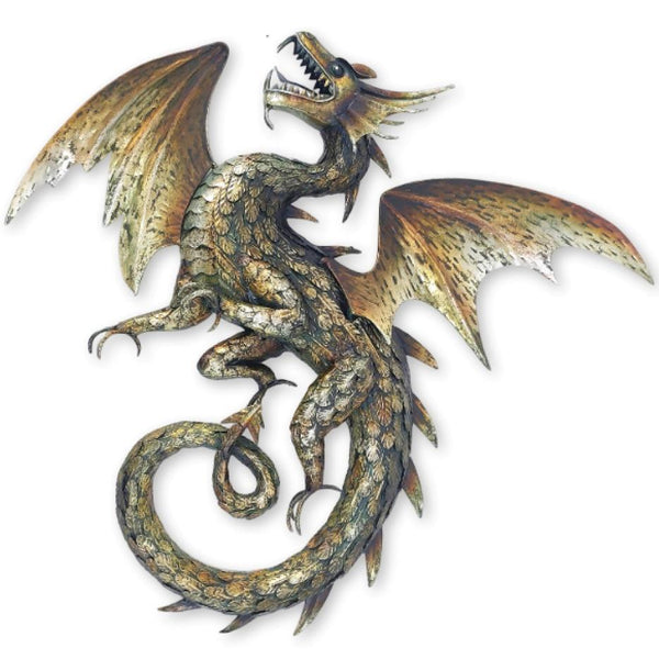Metal Serpentine Dragon Wall Decoration