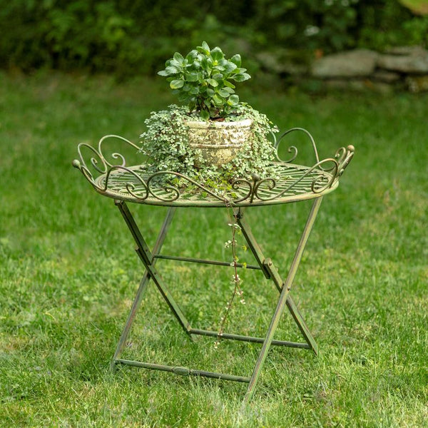 Folding Iron Garden Table Victorian-Style "Stephania"