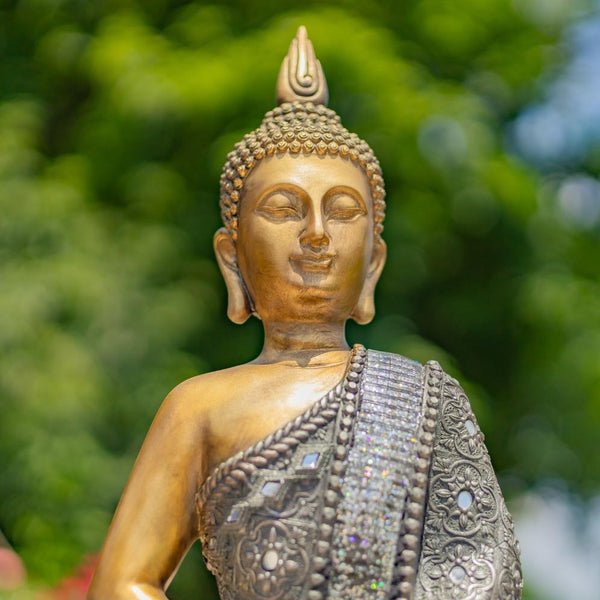 Meditative Polyresin Buddha Statue 15.75" Tall
