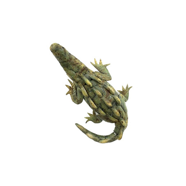 Set of 2 Assorted Metal Alligator Garden Decorations "Cypress & Blackwater"