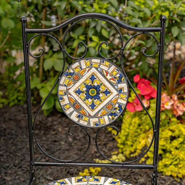 Boston Mosaic Bistro Table and Chairs Set