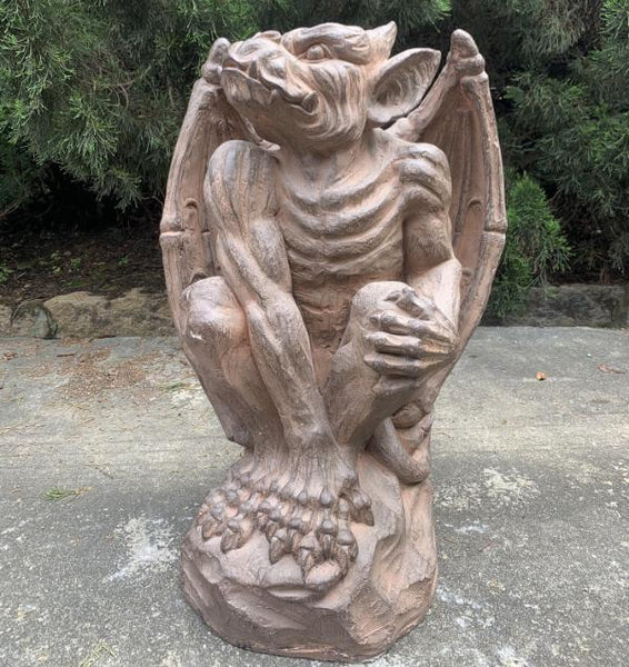Set of 2 Magnesium Gargoyle Statues "Misha & Dima"
