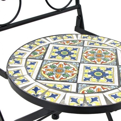 Boston Mosaic Bistro Table and Chairs Set