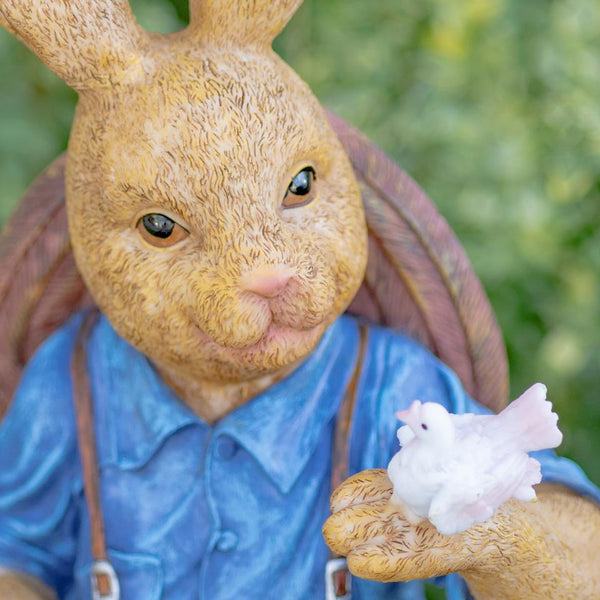 Rabbit Garden Statues 25" Tall Magnesium