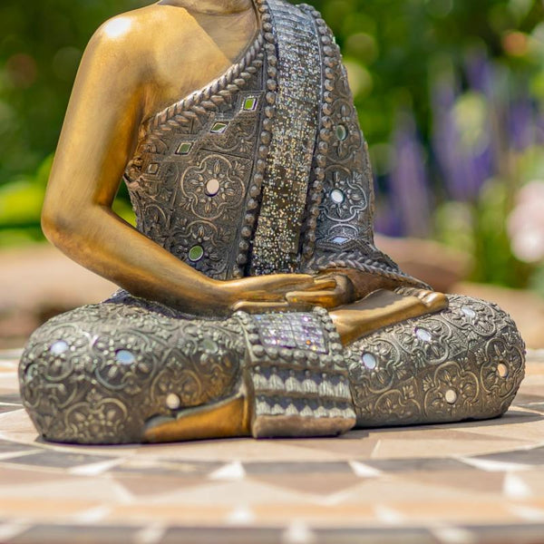 Meditative Polyresin Buddha Statue 15.75" Tall