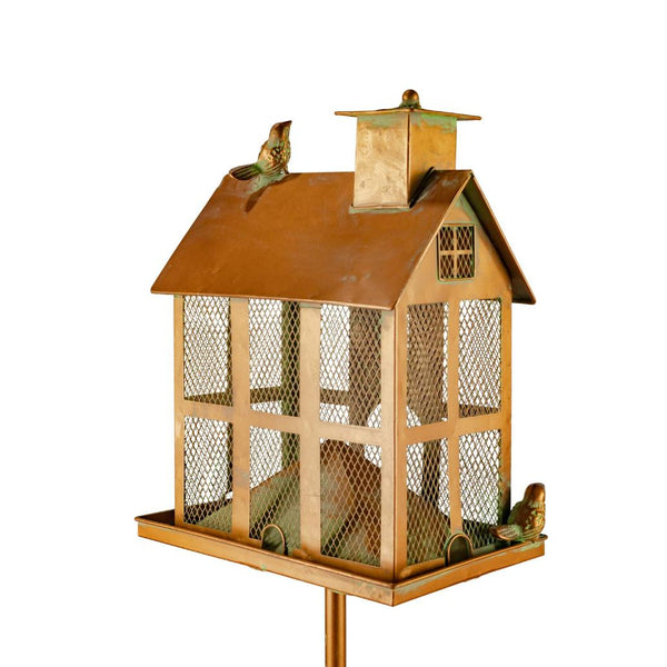 85" Tall Colonial Home Iron Birdfeeder Stake "Ivyland"