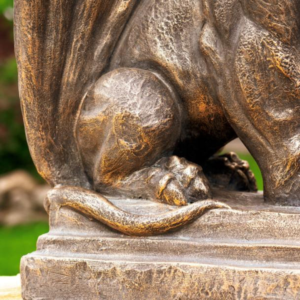 Set of 2 Magnesium Griffin Statues "Peter & Lois" 28" Tall