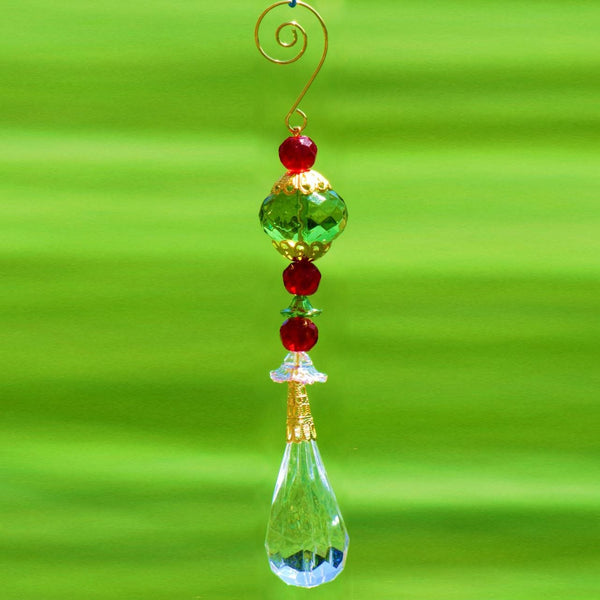 7" Long Acrylic Teardrop Ornament in 6 Assorted Colors