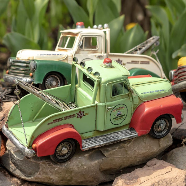Vintage Iron Tow Trucks Rustic Americana Display Pieces