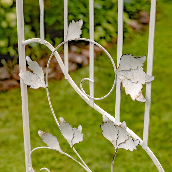 Garden Gate Arch with Side Plant Stands Iron Metal | Vineyard Yard Entrance