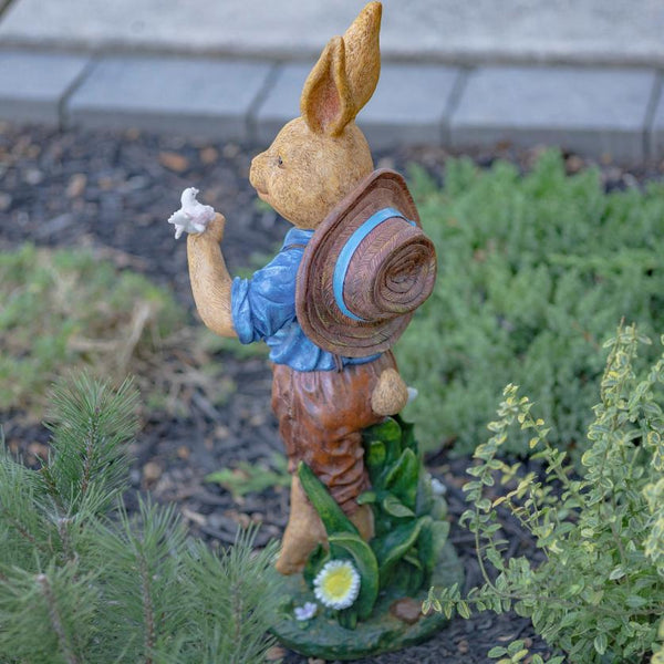 Rabbit Garden Statues 25" Tall Magnesium