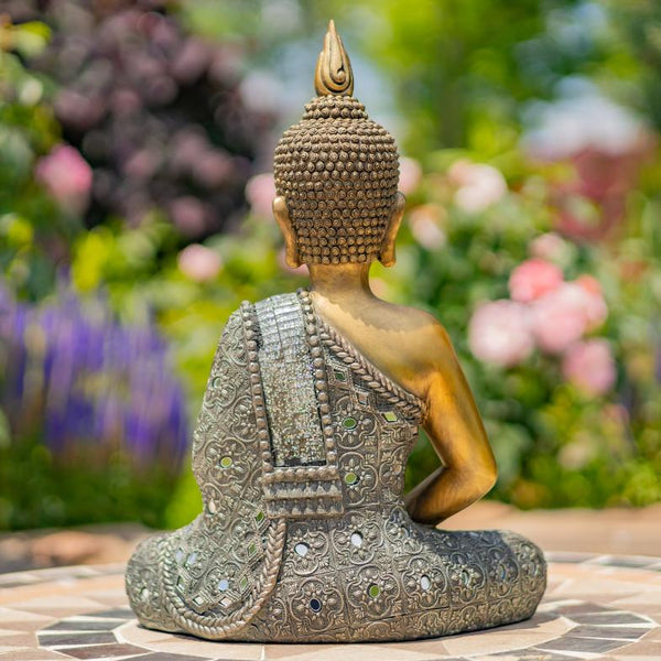 Meditative Polyresin Buddha Statue 15.75" Tall
