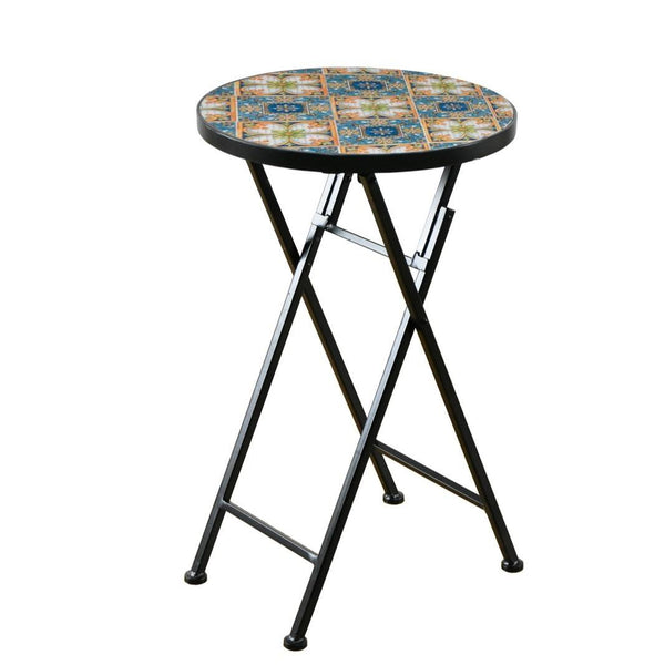 "Bar Harbor" Three Piece Mosaic Bistro Set - Blue, Green & Peach