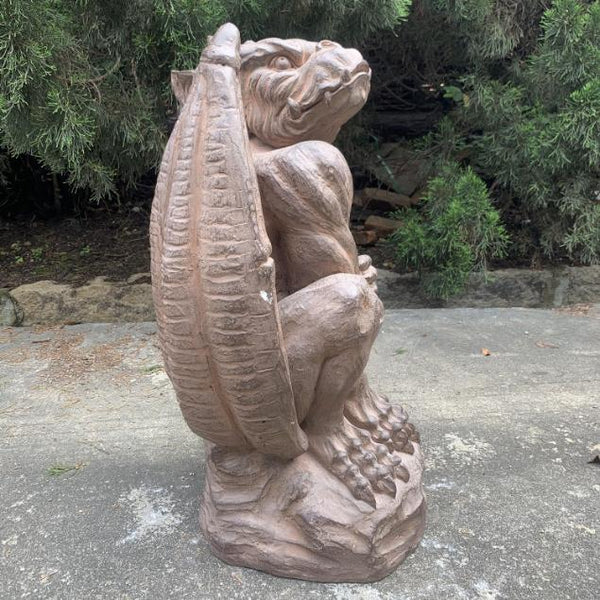Set of 2 Magnesium Gargoyle Statues "Misha & Dima"