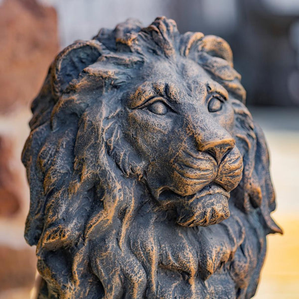 Set of 2 Lion Sentry Door Guard Statues